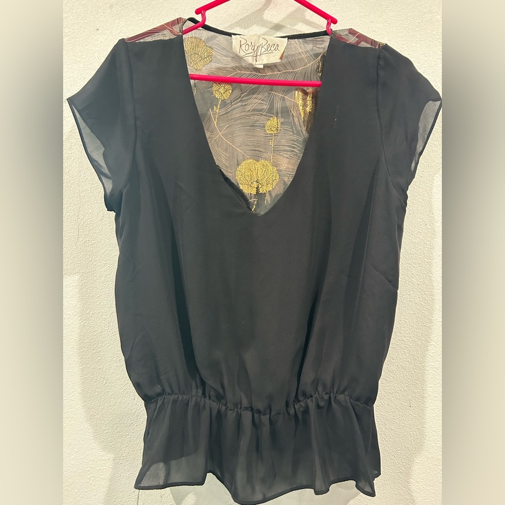 Rory Beca Black Sheer Blouse
